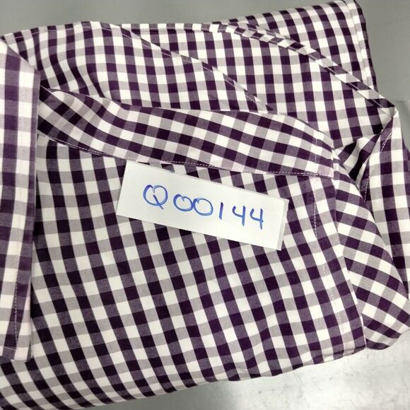 J Crew 80's 2-Ply Shirt Mens M 15 - 15.5 Purple Check Haberdashery Button Down - Picture 12 of 12